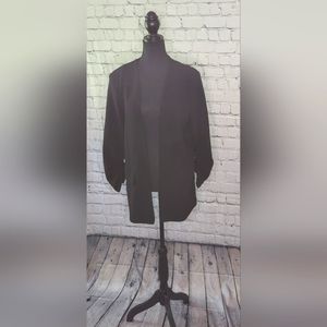 Rouched sleeve blazer